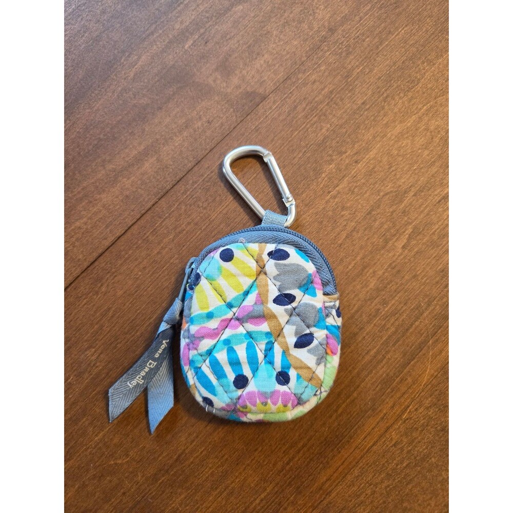 Vera Bradley Quilted air pod ear bud holder Coin Purse Keychain bag charm
